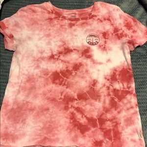 Light and dark pink vans Tie dye tee